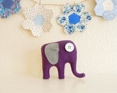 Purple & Grey Elephant Plush Toy