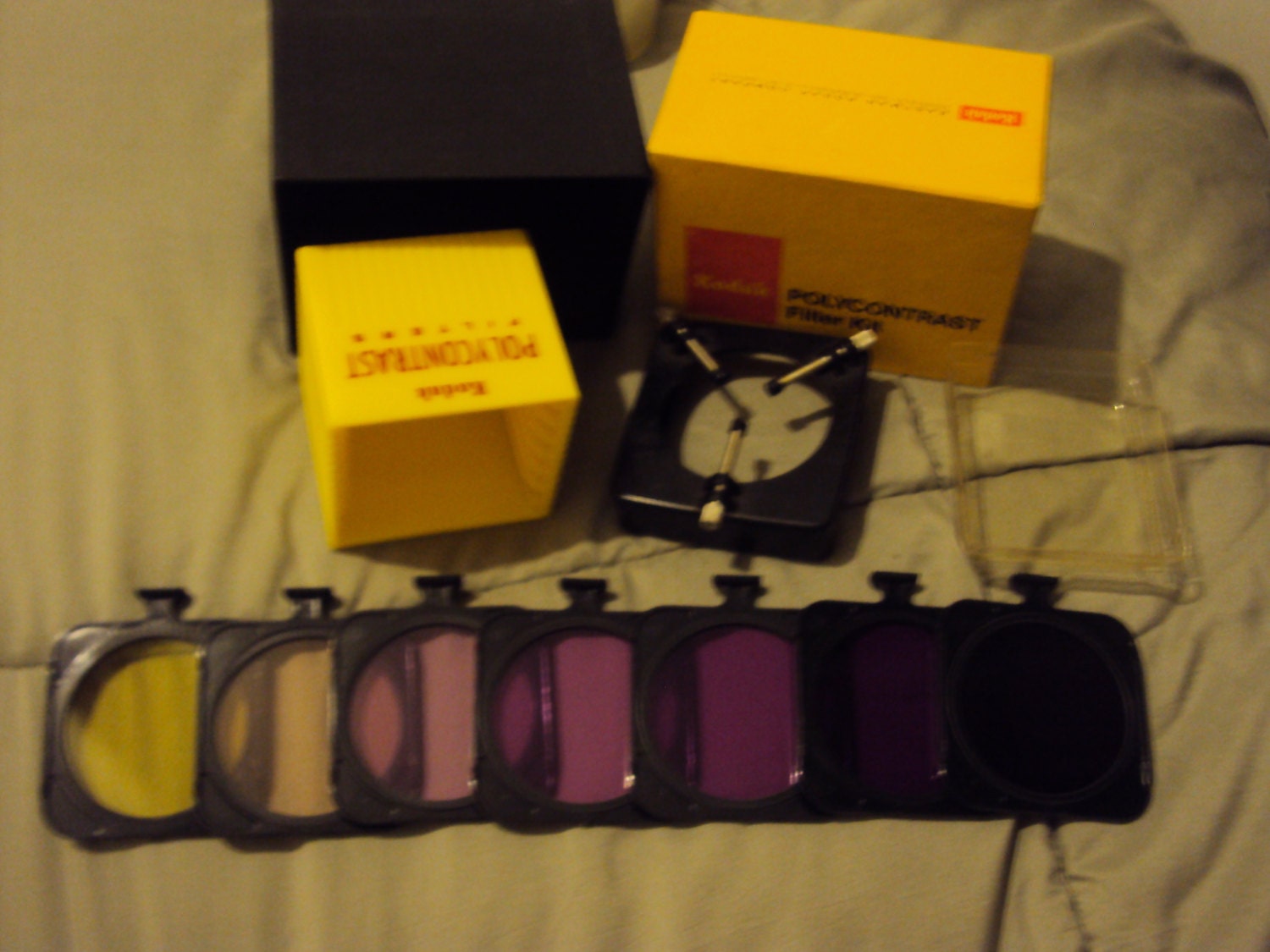 VINTAGE KODAK Polycontrast Filter Kit With Holder In Original Box for Beseler Enlarger