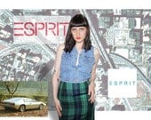 90s women's blue denim ESPRIT vest size small