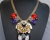 bridesmaid gifts,bubble necklace,beadwork necklace,Beaded Jewelry,bib necklace,statement necklace,pendant necklace with chain