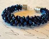 Blue Sparkle Kumihimo Bracelet