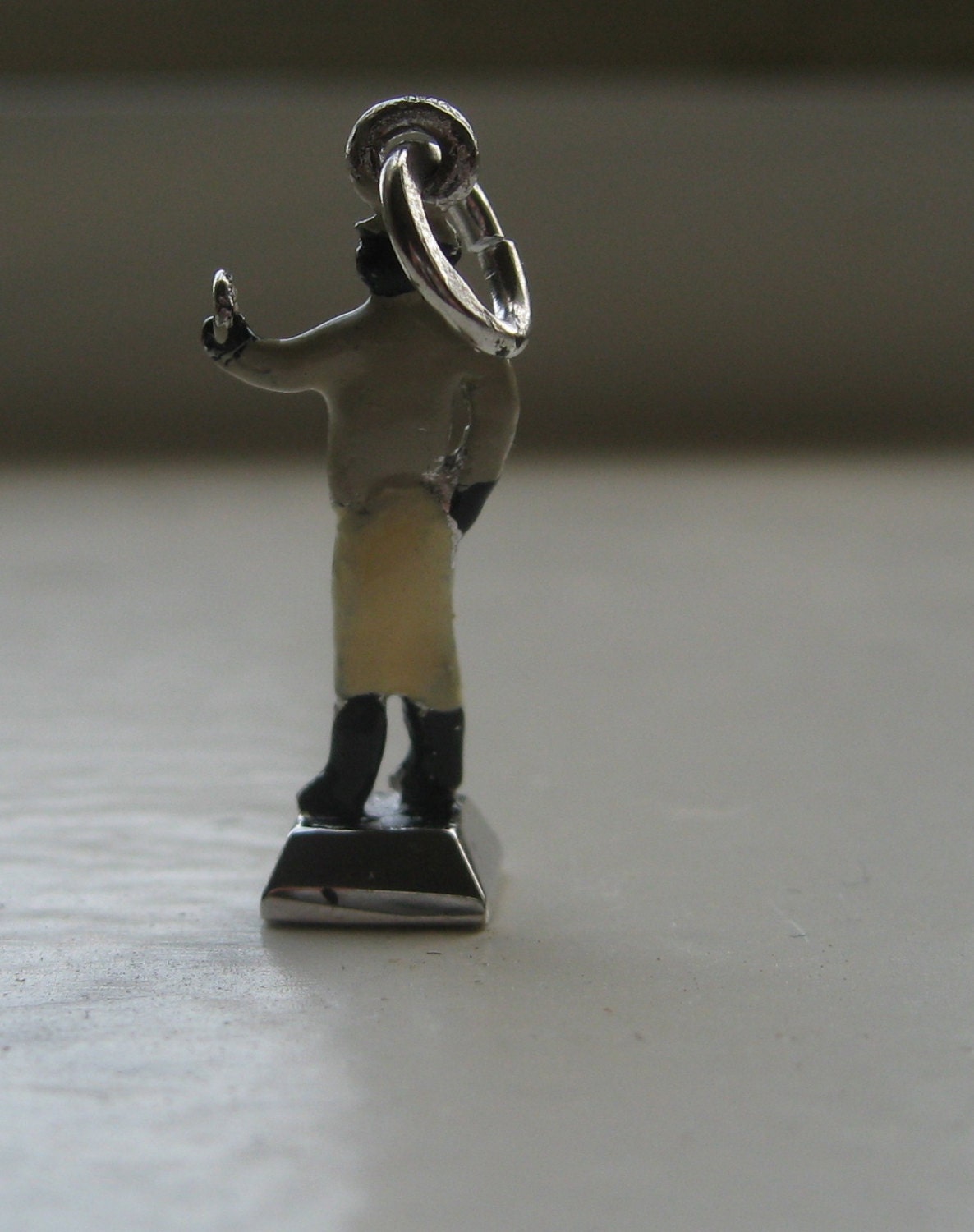 sterling silver enamel traffic bahamian cop, vintage charm
