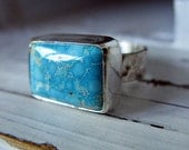 Simple Square Turquoise Ring