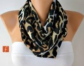 BIG SALE Leopard  Infinity Scarf Shawl Circle Scarf Loop Scarf Leopard Scarf - Gift -fatwoman