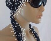 Navy blue cotton scarf - donated for charity by Nakkashe