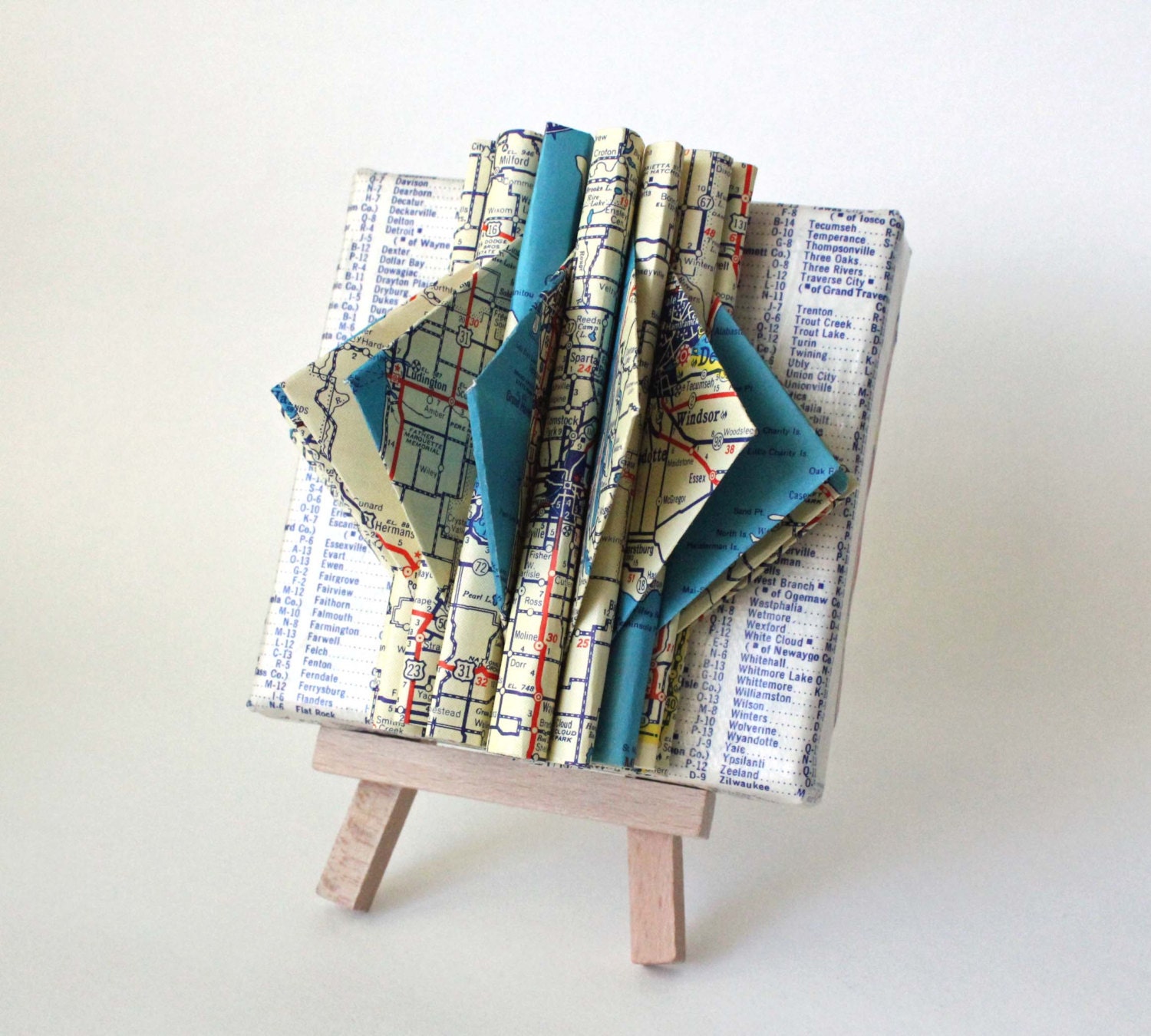 Michigan Map Art Sculpture