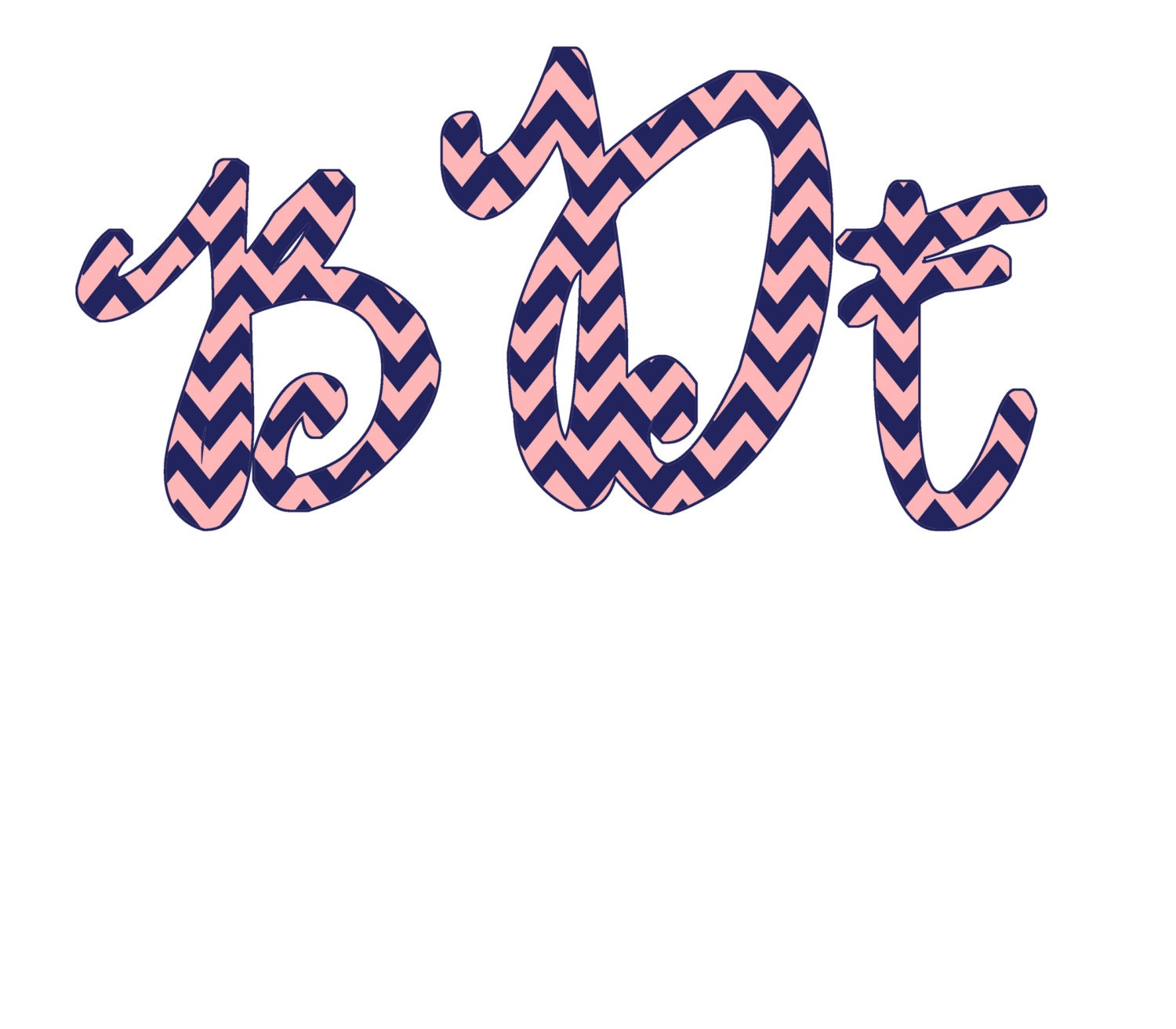 Chevron Monogram (available in any color combination)
