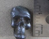 Handmade Folk Art Raku  Skull  Doll Face