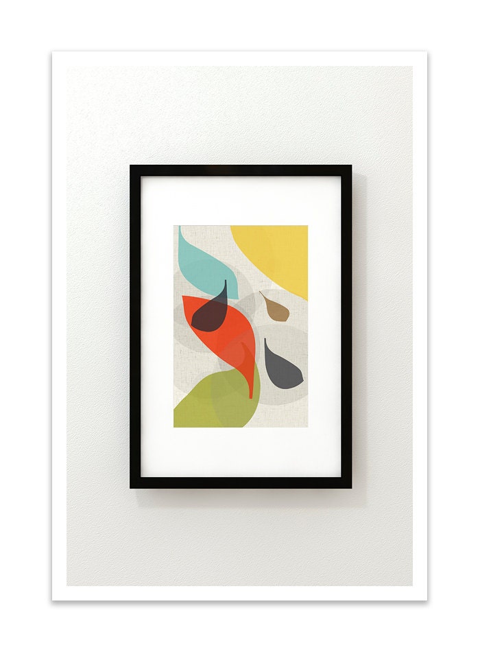FLOW no.28 - Giclee Print - Mid Century Modern Danish Modern Style Minimalist Modernist Eames Abstract