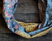 Infinity Scarf - Hand Pieced Scarf - Floral Scarf - Cowl- Max Loves Molly