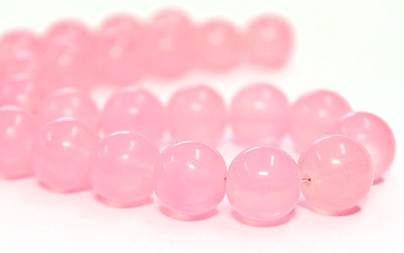 15 Pastel Pink Glass Beads 12mm - BD55