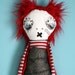 Tif the monster- Plush Art Doll- By ThEm DoLLz