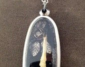 Taxidermy Mouse Paw Rose Curio Necklace