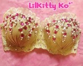 Sea Princess - Sparkly Bra with Pink Pearls
