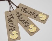 Duck Favor Tags / Baby Shower Thank You Tags / Favor tags / Set of 6