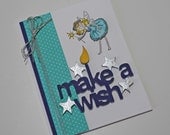 Make a Wish Birthday Card - Fairy birthday greeting card