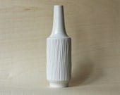 Vintage White and Glossy Matte Porcelain Vase German Vase by CM Hutschenreuther