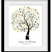 Wedding Guest Book Tree--  To Be Personalized With Guest's Fingerprints - 17x22 Unique Wedding Guest Book tree-With 2 ink pads
