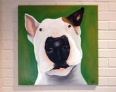 24x24 Custom Pet Portrait, Acrylic on Canvas, Original Painting, Dog, Cat, Duck, Horse