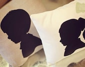Custom Silhouette Throw Pillow Cover
