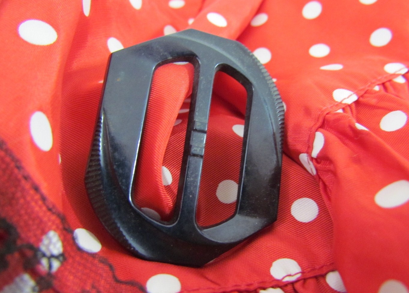 Vintage Belt Buckles Black Slide Plastic Sewing Notion Fashion Accessory