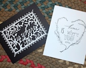 Home Quote, Love Quote, Family Quote, Heart, Saying About Home, 8 by 10 print, Typography Print, Papercutting Set