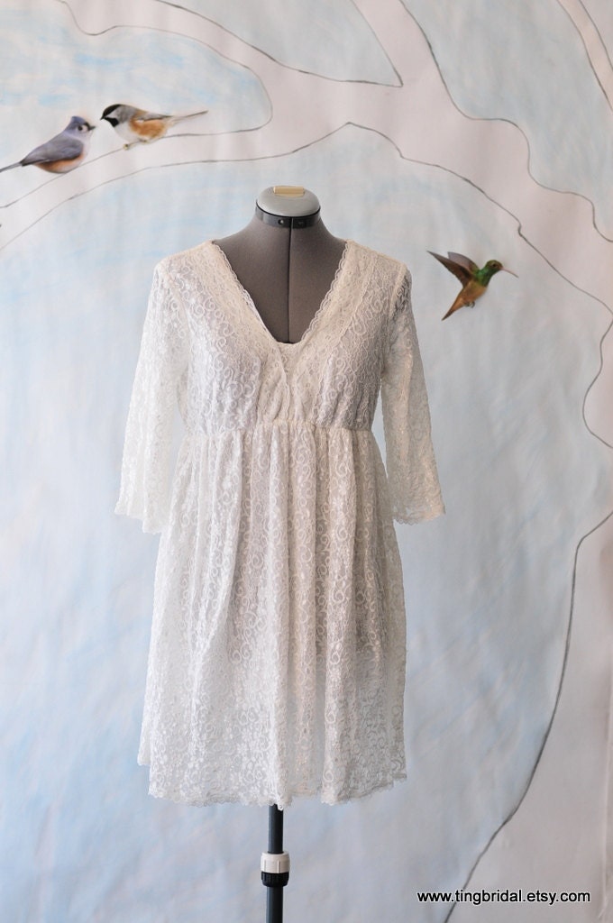 Short lace Wedding Dress-Size XS-Ready to ship
