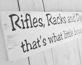 Rustic Woodland Nursery, Boy's Nursery "Rifles racks and deer tracks...that's what little boys are made of" Rustic Hunting Deer theme