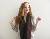 Infinity Chunky Wool Cowl in Cranberry Tweed