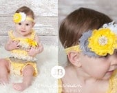 Petti lace Romper and Baby Headband SET , Petti Romper,Baby Headband,Lace Romper,Newborn Headband,Romper,Girls Headband.