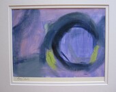Abstract painting on paper no.75 by Kerry Steele double matted for 11x14 frame