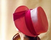 Vintage Pink Cloche Hat with Velvet Ribbon, Summer Straw Hat, Womens Fashion Accessory