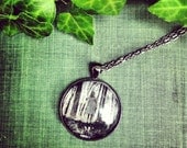 Through the Looking Glass Fine Art Glass Dome Pendant With Chain Necklace