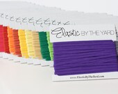 MULTI PACK, You Choose Colors, Five Yards of 1/8 inch Skinny Elastic for Baby Headbands