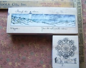 Lighthouse Ferris wheel rubber stamps summertime set for scrapbooking card making destash supplies