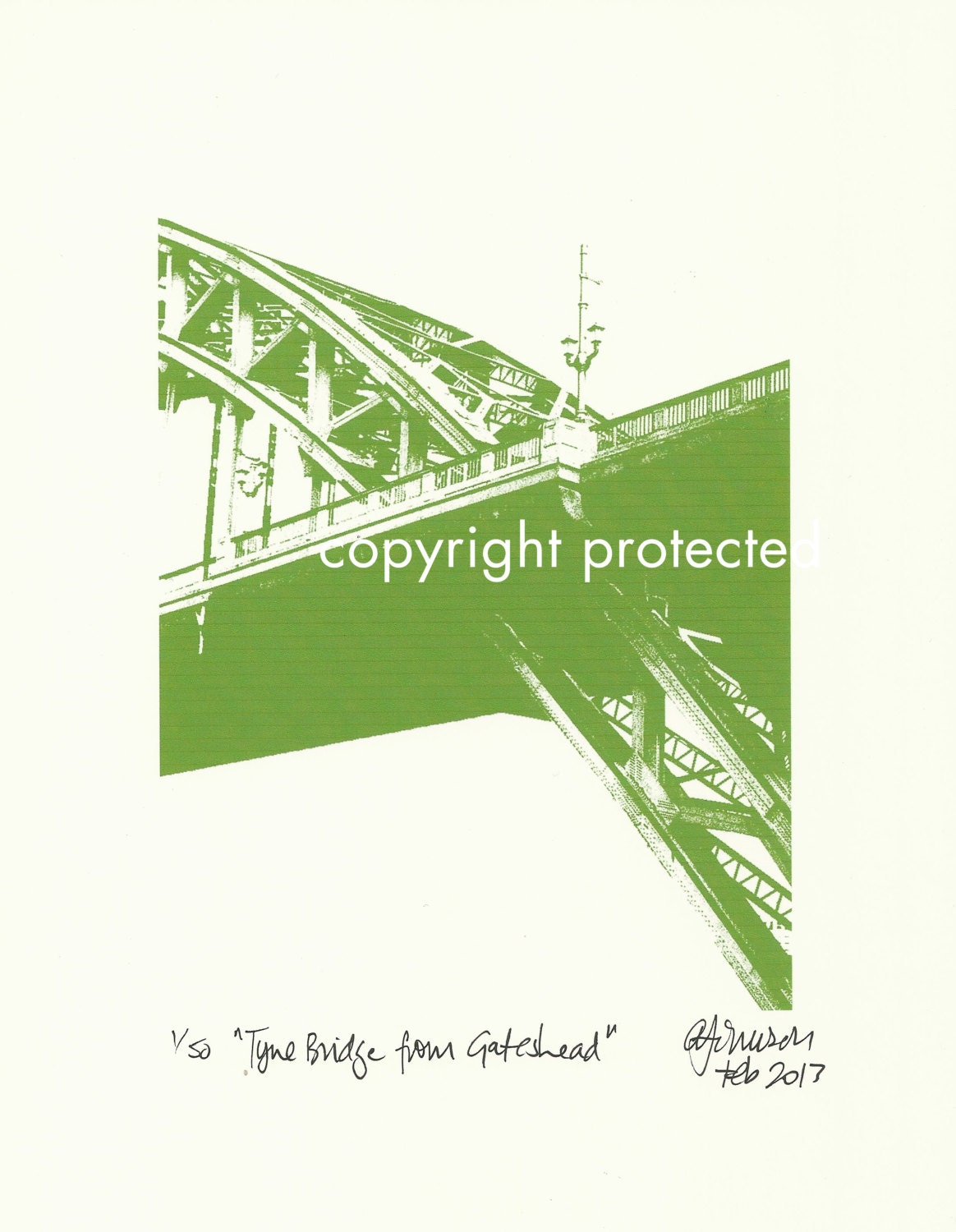 Limited Edition Print: The Tyne Bridge from Gateshead, Newcastle Upon Tyne / Gateshead, England, UK