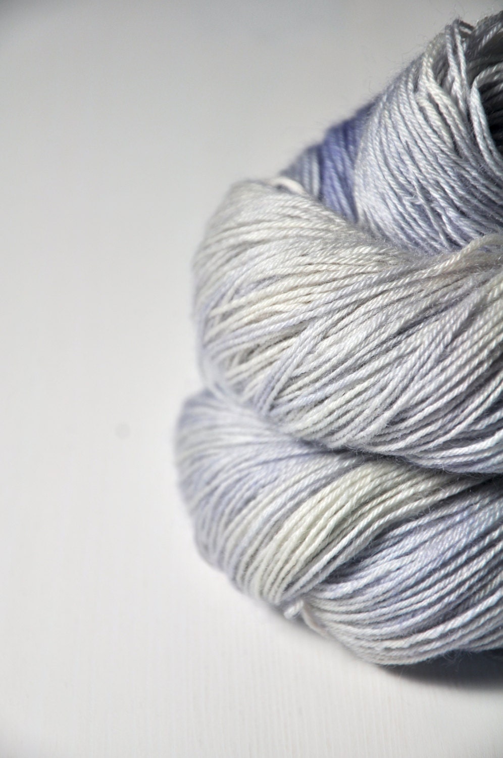 Collapsing lavender soap bubbles OOAK - BFL Sock Yarn superwash