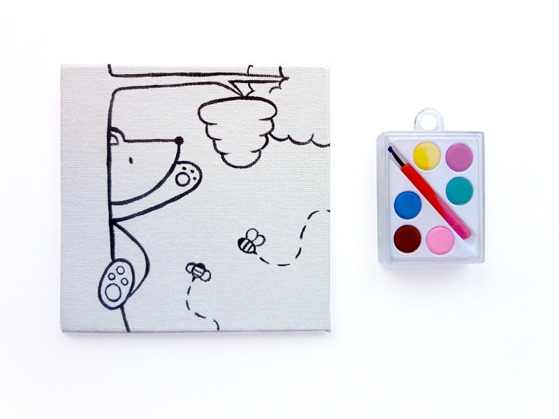 Kids Paint Set - Bear & Bees - Paint Party Favor
