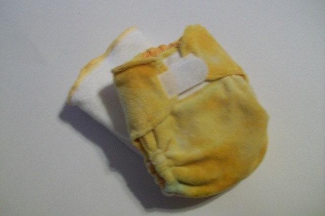 SALE Small Marigold Velour All in Two with NEW Terry Easy Fold