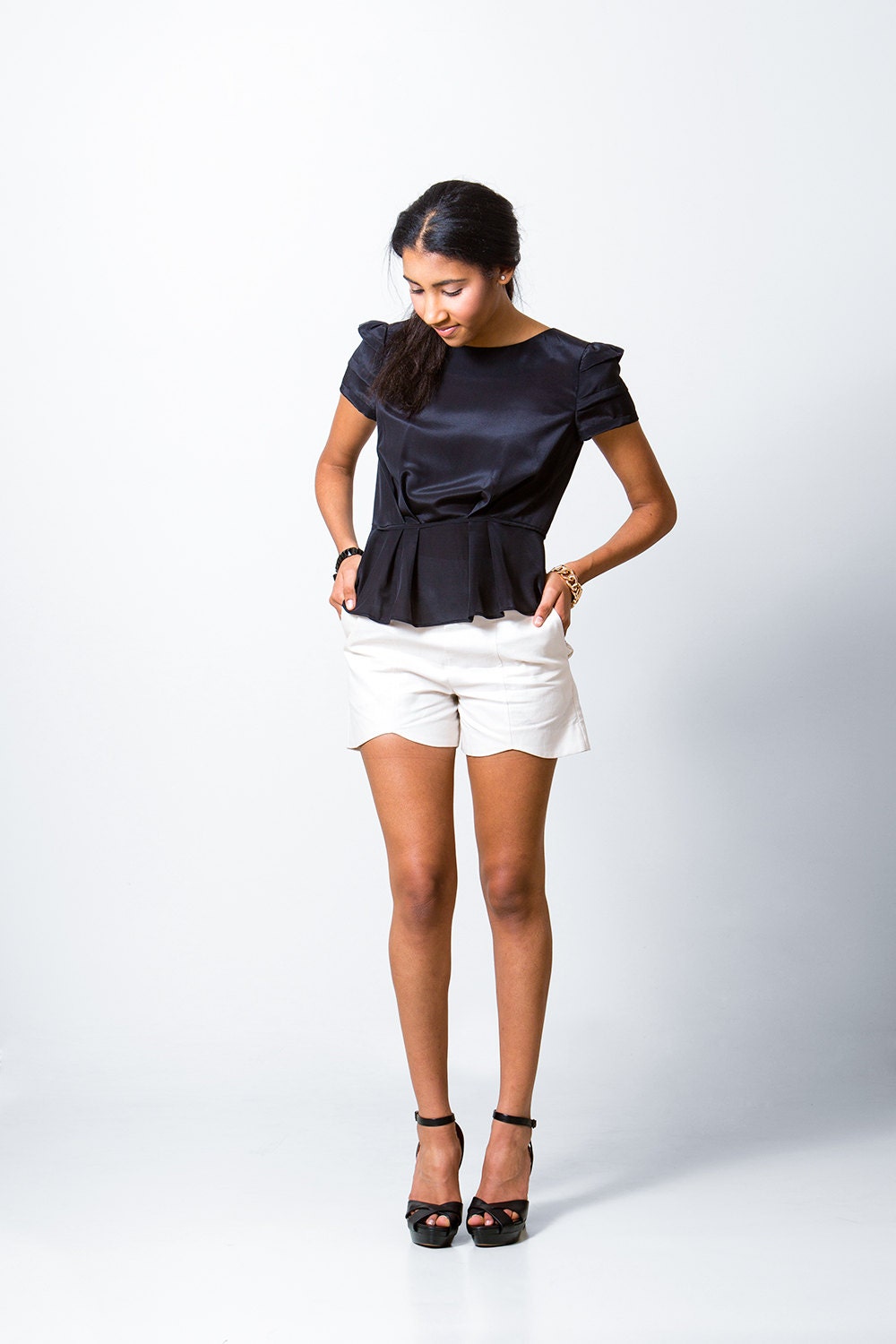 Scalloped Hem Shorts PDF Pattern