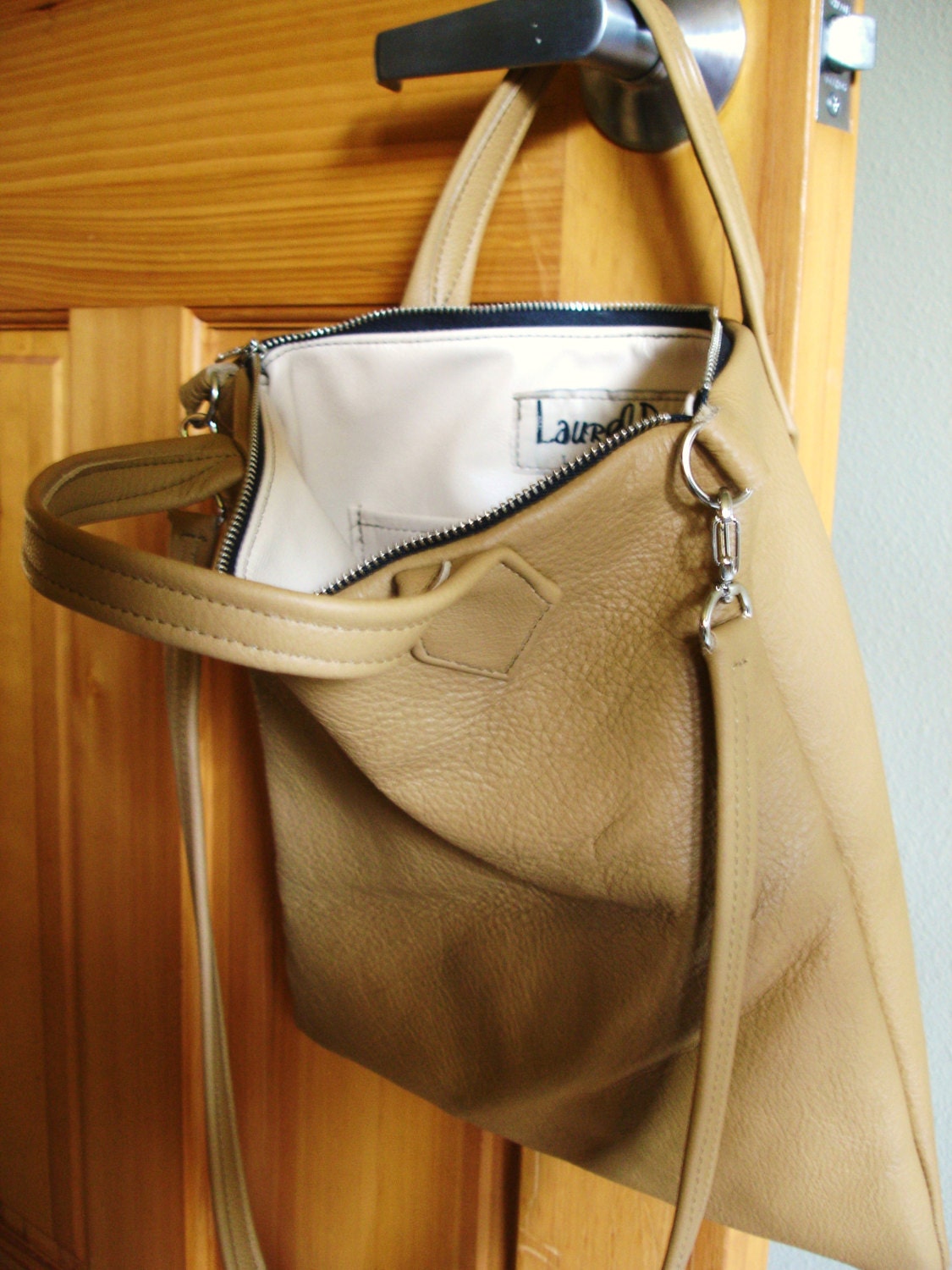 Salted Caramel Leather Urban Tote Bag