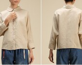 Fall comes/women/clothing/Chinese/plus size/petite/linen/cotton/shirt/7 colors/cutom made