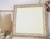 Sea Shell Picture Frame 12X12 - Beach Decor, Beach Wedding White Carved Frame, Sea Shell Beach Decor