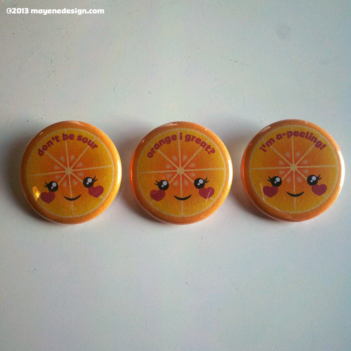 orange slice small pin