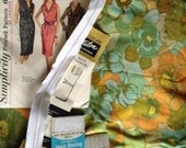 1960s era fabric, notions, pattern - NEW