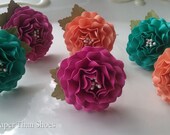 Paper Flowers - Handmade - Napkin Ring - Custom Order - Wedding - Home Decor - Party - Set of 12 Il_170x135