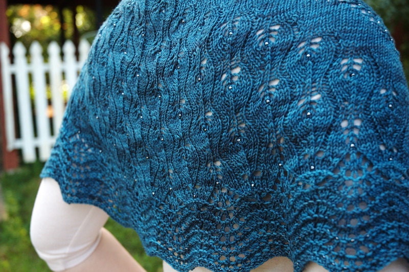 Caladan - Crescent Shaped Knitted & Beaded Shawl, Pattern/Instructions/PDF digital download