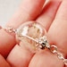 Real Dandelion Seed Glass Orb Necklace In Silver Small Orb