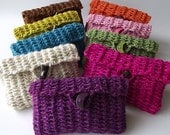 Crochet Bag, Purse Pouch, Cosmetic bag, Jute eco friendly, Comes in 9 COLORS, cosmetic bag, Choose Your color