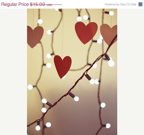 SALE 30% OFF Love Art: light in our hearts 5x7 Fine Art Photograph love art hearts photo, Vertical Print red hearts